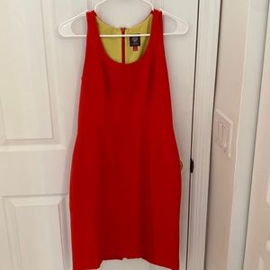 Vince Camuto Sleeveless Hot Pink Midi Dress